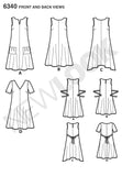 Simplicity New Look Patterns UN6340A Misses' Easy Dresses, A (8-10-12-14-16-18-20)