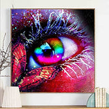 Creative Animal Diamond Painting Kits for Adults, 5D Crystal Diamonds Art with Accessories Tools, Eye Butterfly Picture DIY Art Dotz Craft for Home Décor, Ideal Gift or Self Painting