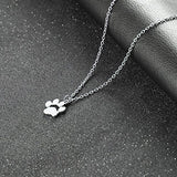 Myhouse Cat Claw Pendant Necklace Cute Animal Paw Pendant Necklace for Women (Silver Plated)