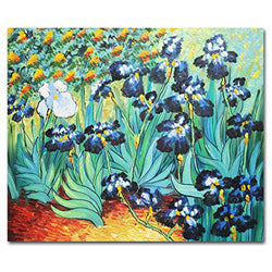 Muzagroo Art Van Gogh Irises Oil Painting Reproduction Hand Painted on Canvas Wall Decor for Living RoomStretched(20x24in)