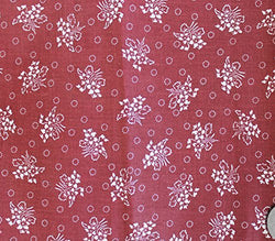 Polycotton Fabric Printed PETUNIA MAROON / 60" Wide / Sold by the Yard