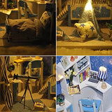 Kisoy Romantic and Cute Dollhouse Miniature DIY House Kit Creative Room Perfect DIY Gift for Friends,Lovers and Families(Dream Of Sky Angel)