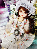 Autumn White Dress / Outfit Dress Suit 1/4 MSD BJD Dollfie / 100% Custom-made Doll Dress / 4 PCS