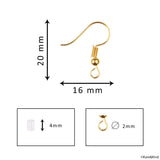 Fish Hook Design Earring Hooks - for DIY Jewelry Making - 210 Pieces, 7 Colors - White Silver, Gold, Silver, Bronze, Rhodamine Red, Champagne Gold, Gray - 250 Earring Backs Included (Soft Rubber)