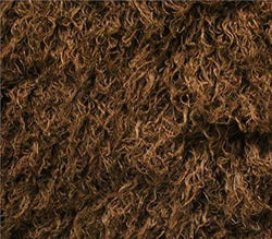 Faux Fake Animal Solid Fur Fabric Long Pile Curly ALPACA BROWN / 60" Wide / S...