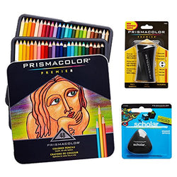 Prismacolor Quality Art Set - Premier Colored Pencils 48 Pack, Premier Pencil Sharpener 1 Pack