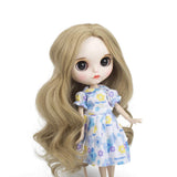 Wigs Only!Heat Resistant Synthetic Blonde Body Wavy Blythe/Pullip Doll Wig Gift for Your Baby Doll