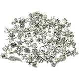 Wholesale Bulk Lots Jewelry Making Silver Charms Mixed Smooth Tibetan Silver Metal Charms
