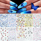 10 Sheets Butterfly Nail Stickers, Butterfly Nail Art, Butterfly Nail Decal for Women, self-Adhesive Butterfly Nail Stickers, Butterfly Stickers Nails, Butterfly for Nails Ticacos
