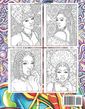 Black Women Adult Coloring Book Volume 2: Beautiful African American Women Portraits | An Adult Coloring Book Celebrating Black and Brown Afro American Queens | For Stress Relief and Relaxation
