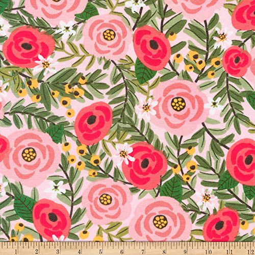Robert Kaufman Laguna Jersey Knit Prints Flowers Pink Fabric by The Yard