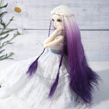 CUTICATE 1/4 BJD Full Wig, Gradient 2 Colors Long Curly Hair for Night Lolita, Supper Dollfie, MSD DZ Dolls, 7-8 Inch Head Circumference