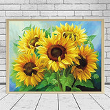 Sunflower Diamond Painting Kits for Adults 5D DIY Full Drill Diamond Art, Diamond Dotz, Cross Stitch Embroidery Crystal Rhinestone Arts Craft Great Gift for Family or Friends(16x12in)