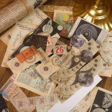 PUDIS 400 Pieces Vintage Scrapbook Supplies Pack for Art Journaling Junk Journal Planners DIY Paper Stickers Craft Kits Notebook Collage Album Aesthetic Picture Frames (Nature&Celestial