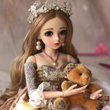 Y&D 1/3 BJD Doll SD Dolls Ball Jointed Doll Full Set Clothes Makeup Custom DIY Toy 100% Handmade Best Gift for Girls,A