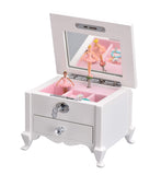 Art Lins Natalie Ballerina Music Jewelry Box with Lock and Drawer (Small/White), Wind Up Music The Nutcracker