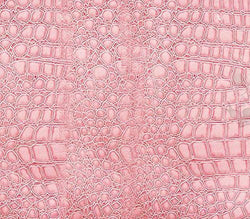 Vinyl Fabric Crocodile PINK Fake Leather Upholstery / 54" Wide / Sold by the Yard