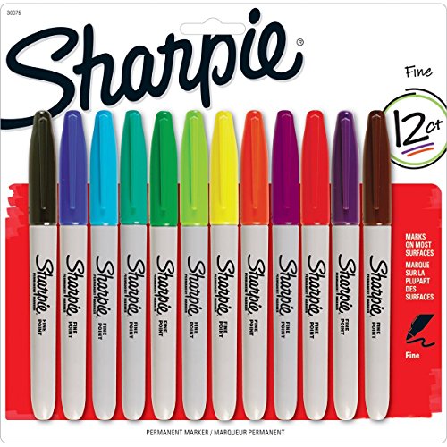 1 X Sanford Sharpie SAN30075 Permanent Markers, Fine Point, Assorted, Case of 12 Dozens