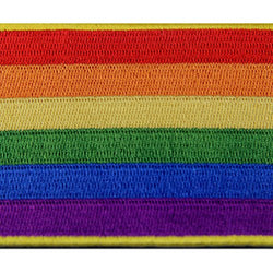 LGBT Rainbow Flag Embroidered Emblem Iron On Sew On Gay Rights Patch