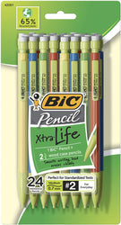 BIC MPEP241-Blk  Ecolutions Xtra-Life Mechanical Pencil, Medium Point (0.7mm), 24-Count