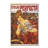 Cycles Perfecta by Alphonse Mucha, 12x19-Inch Canvas Wall Art