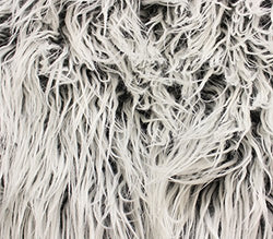 Faux Fur Fabric Long Pile ULTRA MONGOLIAN 2 TONE GREY / 64" Wide / Sold by the Yard