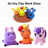 SWZY Air Dry Clay, 12 Colors Fluffy Floam Slime Stress Relief No Borax Kids Toy Ultra Light Modeling Dough Magic Clay (E)