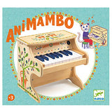 DJECO Animambo 18 Key Electronic Piano Musical Instrument, Tan