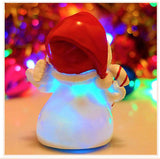 HoneyGifts Luminous Rotary Music Box, Xmas Presents Christmas Snowman Design