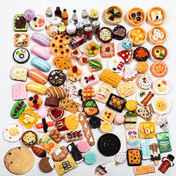 110 Pieces Mini Miniature Food Drinks Bottle Toys Soda Pop Cans Mixed Doll Foods Kitchen Play Resin Miniature Dollhouse Food Accessories Set for Adults Teenagers Dolls House