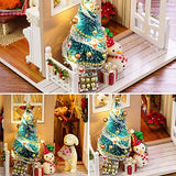 Spilay DIY Miniature Dollhouse Wooden Furniture Kit,Handmade Mini Retro Style Home Model with Dust Cover & Music Box ,1:24 Scale Creative Doll House Toys (Holiday time) Z09