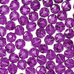 Bulk Buy: Darice DIY Crafts Faceted Acrylic Beads Round Transparent Dark Amethyst 12mm 144 pieces