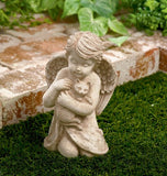 Grasslands Road Cherub with Cat, 7-Inch, Gift Boxed