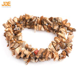 6-8mm Picture Jasper Beads Natural Stone Gravel Gemstone Chips Beads Loose Beads for Jewelry Making Freeform Yellow Brown 34" JOE FOREMAN