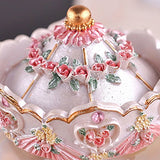 LOHOME Rotate Music Box, Luxury Carousel Crystal Ball Glass Ball Doll Miniature Dollhouse Toy