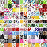 600 Pcs 4 x 4 Inch Cotton Fabric Square Quilting Patchwork Fabric Multi Color Printed Floral Square Fat Flower Animals Cartoon Fabric Bundles for DIY Crafts Cloths Handmade Accessory