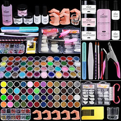 Cooserry 48 Colors Acrylic Nail Kit with Acrylic Monomer - Acrylic Powder and Liquid Set Professional Nail Acrylic Kit with Primer - Nail Starter Kit for Beginners Acrylic with Everything