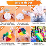 DIY Tie Dye Tools Kit, Shynek 111 Pcs Tie Dye Accessories Tools with Squeeze Bottle, Spray Bottle, Aprons, Disposable Tablecloth for Fabric Tie Dye Supplies (Tie Dye Pigment Not Included)