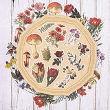 Knaid Vintage Flower Large Sticker Set (60 Pieces) Decorative Botanical Washi Stickers for Scrapbooking, DIY Art Crafts, Album, Bullet Journaling, Junk Journal Ephemera, Planners, Laptop and Calendars