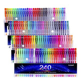 Tanmit 240 Gel Pens Set 120 Colored Gel Pen plus 120 Refills for Adults Coloring Books Drawing
