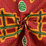 African Print Fabric Cotton Print 44'' wide Sold By The Yard (90150-4)