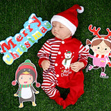 JIZHI Christmas Outfit Realistic Newborn Baby Dolls 17 Inch Reborn Baby Dolls Full Vinyl Body Real Life Baby Doll with Feeding kit and Toy Accessories for Kids to Act Mom & Collection