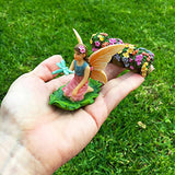 Mood Lab Fairy Garden - Figurines and Accessories Set - Hand Painted Miniature Gazebo Kit for Outdoor or House Decor