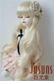JD125 Celine Long Synthetic Mohair Doll Wigs 1/6 1/4 1/3 YOSD SD MSD BJD Accessories (Blond, 7-8inch)