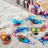 ISSEVE Keychain Resin Molds, Large Animals Silicone Molds for Epoxy Resin Casting, 12 Marine Terrestrial Animals Silicone Resin Molds for DIY Keychain Pendants Ornaments Decoration Gift