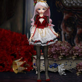 Y&D BJD Doll Dark Red Dress 1/4 SD Doll BJD Dolls Full Set 41cm Ball Jointed Dolls Toy Action Figure + Clothes + Makeup + Accessory