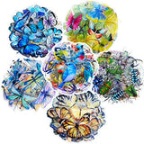 Kenkio 240 Pieces Butterfly Dragonfly Birds Insects Stickers Set Waterproof Transparent Decorative Decals for Laptop Luggage Skateboard Phone Cases Water Bottles Scrapbook DIY Crafts Album Bullet Journal Planner