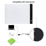 Keria A4 USB LED Light Board Ultra Thin Light Pad Light Box Apply to 5D Diamond Painting Artcraft Tattoo Watercolour Copy Quilting Tracing by Number Kit with Clips