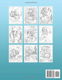 Mermaid Chibi Girls Coloring Book: Kawaii Anime Chibi Girls in Cute Mermaid Costumes Coloring Page for Adults and Kids