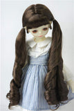 JD330 Hatsune Pony Synthetic Mohair BJD Doll Wig 6-7inch YOSD 7-8inch MSD 8-9inch SD Doll Accessories (Medium Brown, 8-9inch)